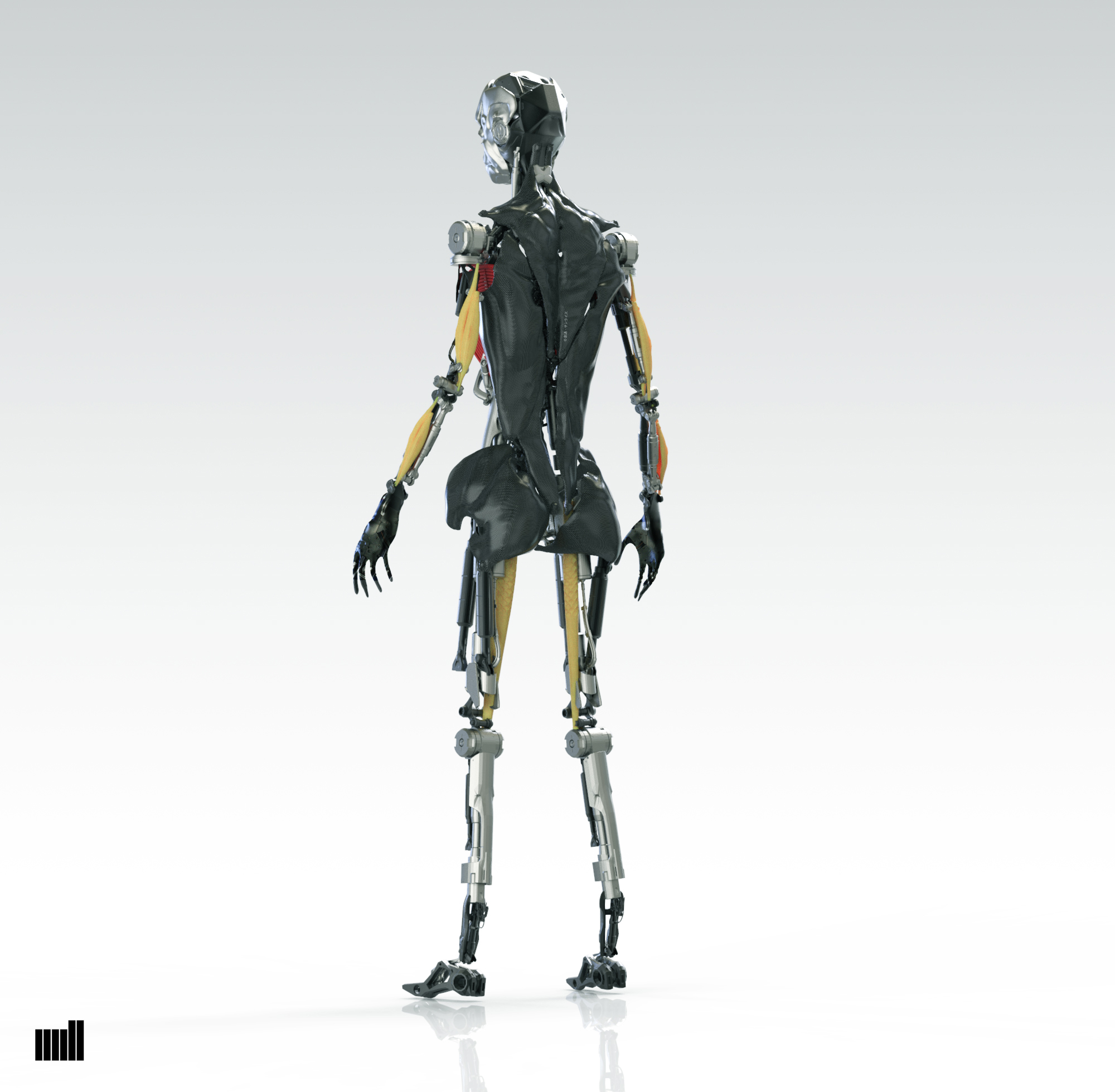 robot woman_back structure inside
